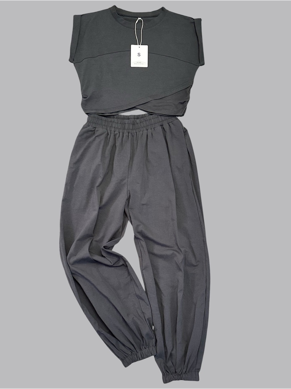 Fashion Casual Lounge 2 Piece Set Gray Small NWT